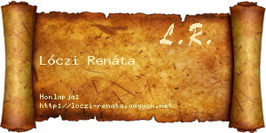 Lóczi Renáta névjegykártya