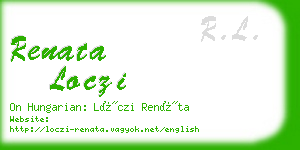 renata loczi business card